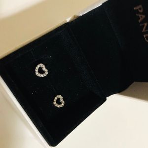 Pandora Heart Stud Earrings